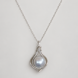 Australian White Pearl Pendant Necklace with S925 fittings
